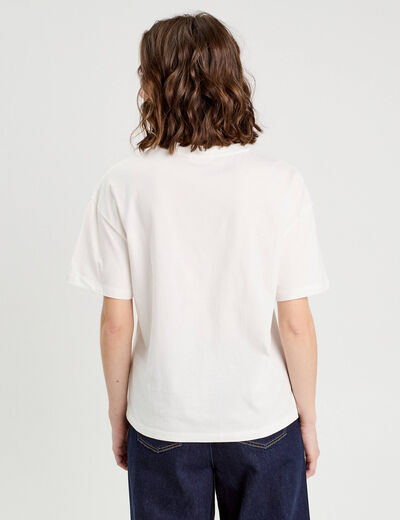 T-shirt manches courtes blanc femme