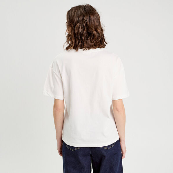 t shirt manches courtes blanc femme T-shirt manches courtes blanc femme