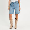 Bermuda large en jean denim double stone femme