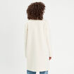Manteau ample bouclette ecru femme