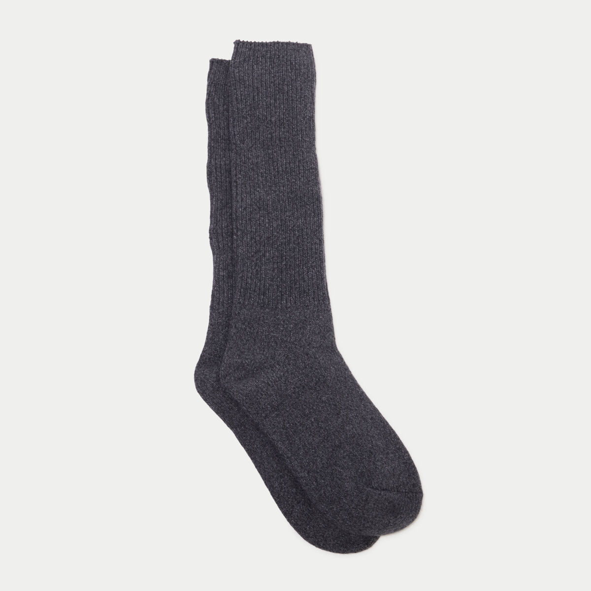 Chaussettes hautes gris fonc&eacute; femme