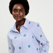 Chemise col classique manches longues blanc femme