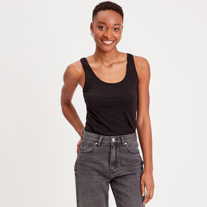 debardeur bretelles larges noir femme Débardeur bretelles larges noir femme