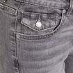 Jean flare taille basse denim gris femme