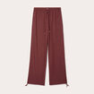 Pantalon large fluide prune femme