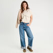 Pull dos devant détail noeud sable femme