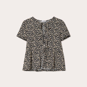 Blouse avec noeuds blanc femme