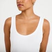 D&eacute;bardeur c&ocirc;tel&eacute; ajust&eacute; col v blanc femme