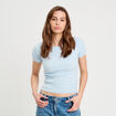 T-shirt manches courtes bleu pastel femme