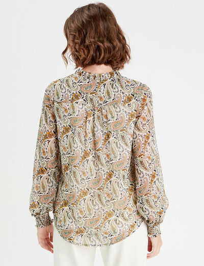 Blouse manches longues blanc femme