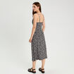 Robe longue ajustée noir femme