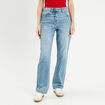Jeans droit 5 poches denim double stone femme