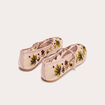 Ballerines résille brodées rose champagne femme