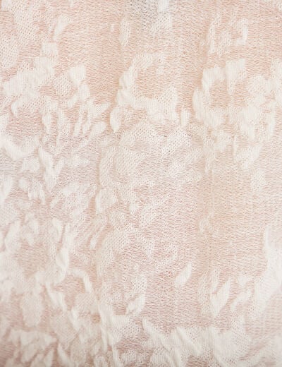 Blouse col v manches longues ecru femme
