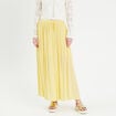 Jupe longue évasée jaune clair femme