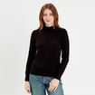 Pull manches longues noir femme