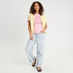 T-shirt manches courtes rose poudrée femme