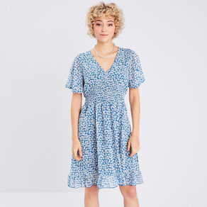 robe evasee manches courtes bleu marine femme Robe évasée manches courtes bleu marine femme