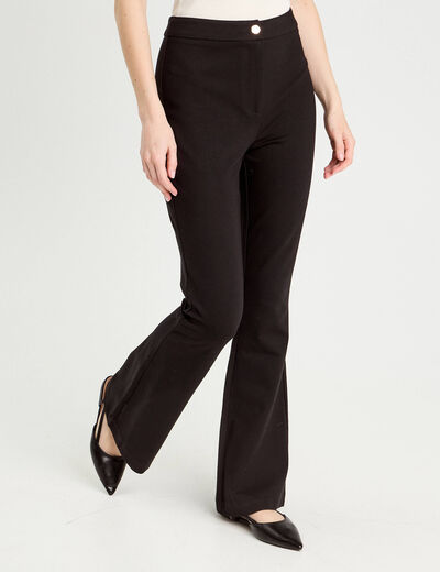 Pantalon bootcut noir femme