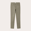 Jeans slim 5 poches vert kaki femme