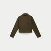 Veste zipp&eacute;e vert kaki femme