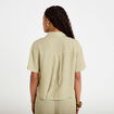 Chemise manches courtes jaune femme