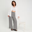 Pantalon large fluide noir femme