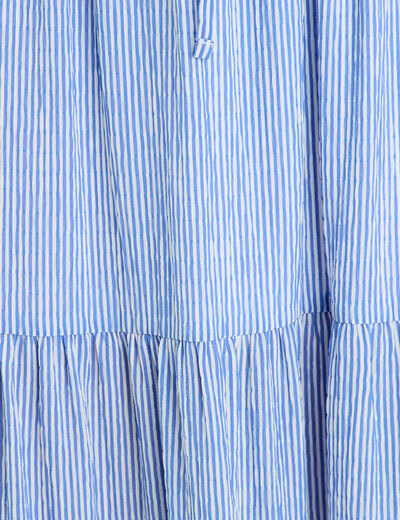 Jupe longue trapèze bleu clair femme
