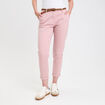 Pantalon chino 7/8&egrave;me rose pastel femme