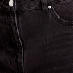 Jean barrel taille standard denim noir femme