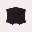 Bustier avec boutons noir femme