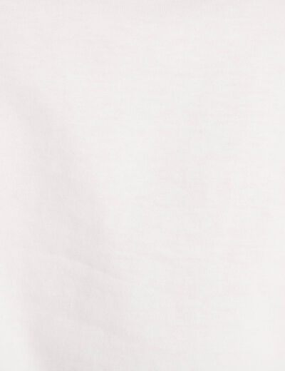 T-shirt détails fleurs blanc femme