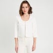 Veste courte détails noeuds blanc femme