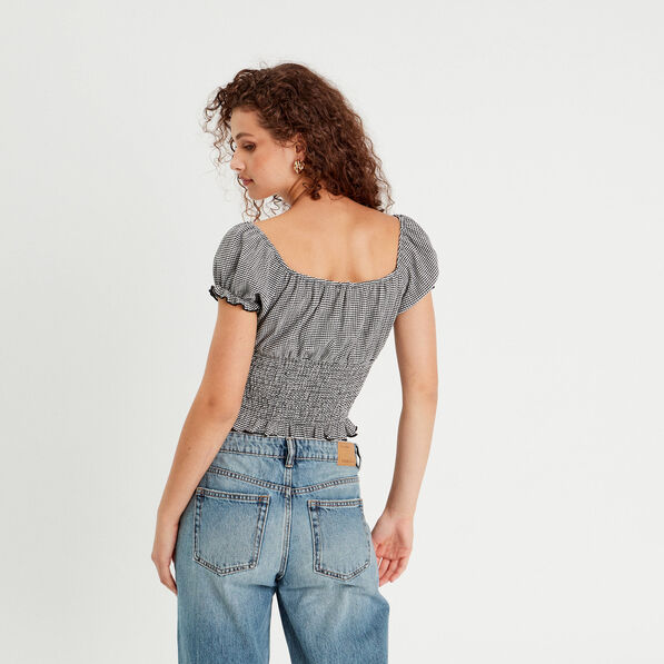 blouse manches courtes blanc femme Blouse manches courtes blanc femme