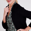 Gilet court ouvert noir femme