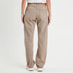 Jeans droit 5 poches marron cognac femme