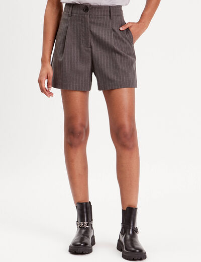 Short city droit gris femme