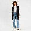 Manteau ample bouclette noir femme