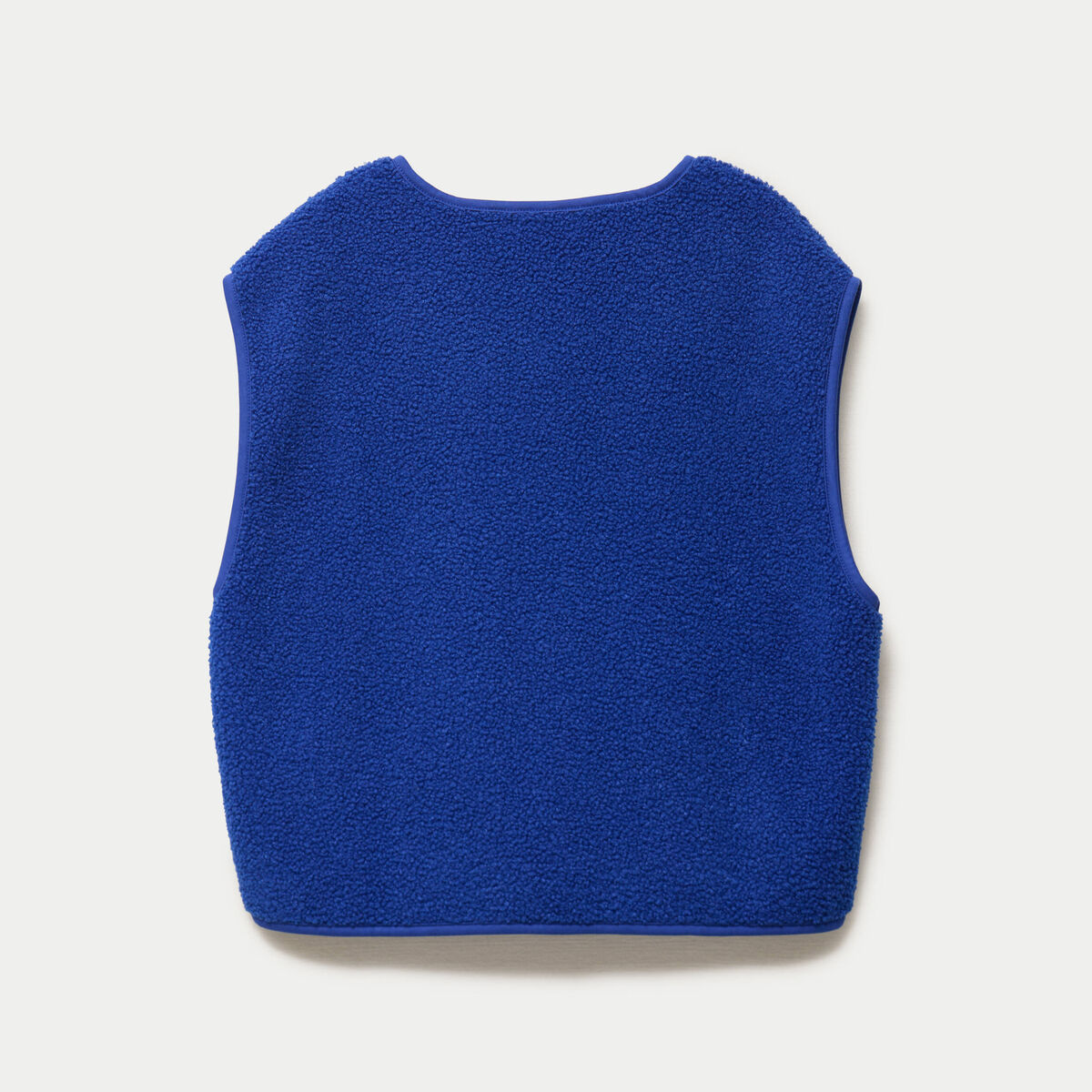Gilet sans manches effet polaire bleu electrique femme