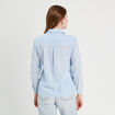 Chemise brod&eacute;e manches longues blanc femme