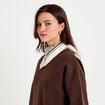 Foulard satin&eacute; soyeux ecru femme