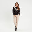 Sweat avec franges noir femme