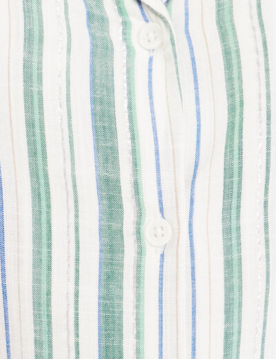 Chemise manches courtes vert femme
