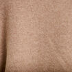 Pull oversize brod&eacute; manches longues beige femme