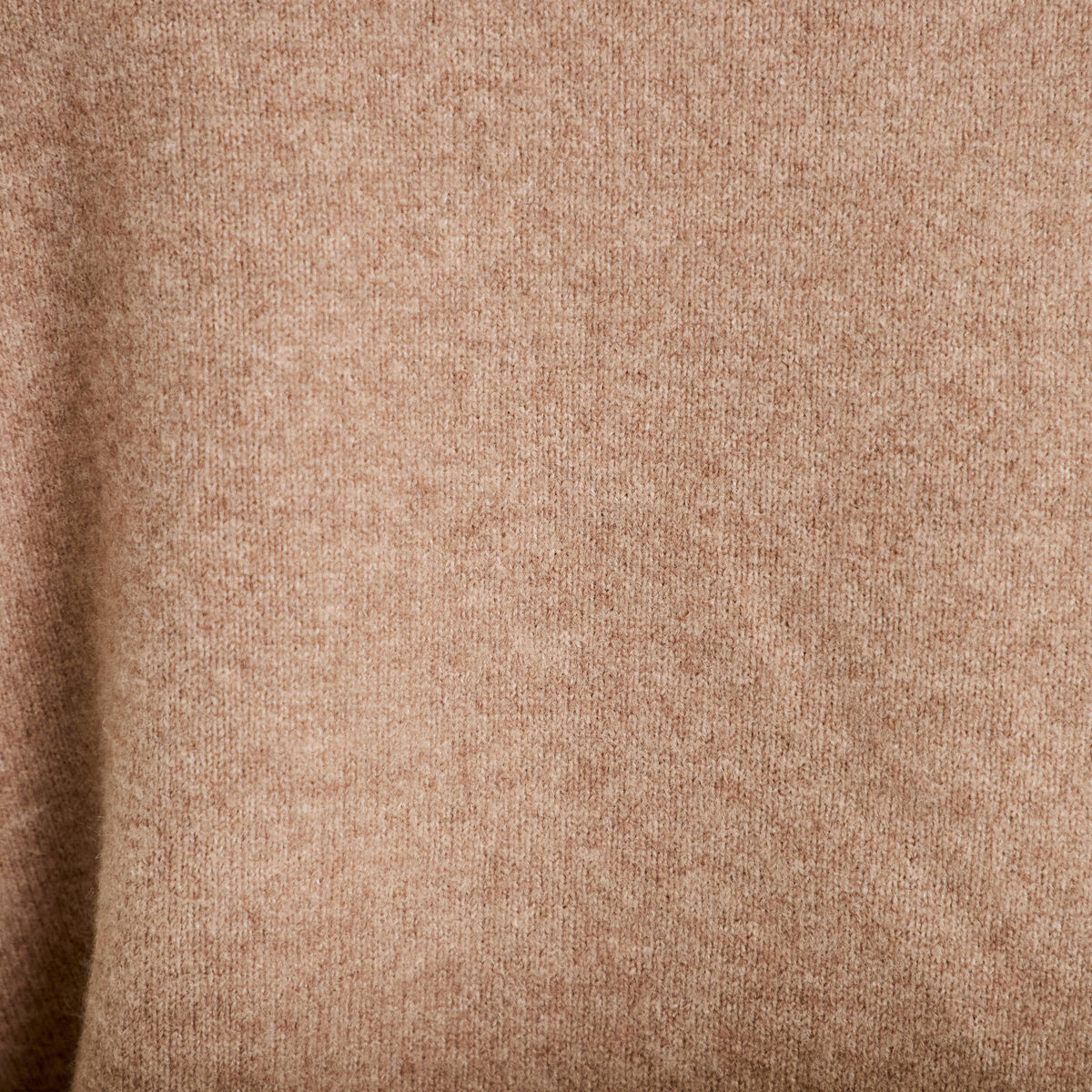 Pull oversize brod&eacute; manches longues beige femme