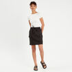 Jupe cargo taille à coulisse noir femme