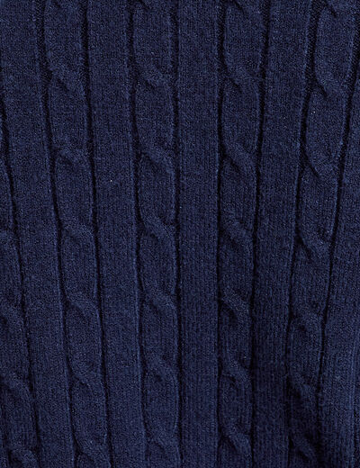 Gilet manches longues ajusté bleu marine femme