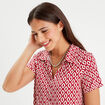 Blouse manches courtes rouge femme