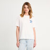 T-shirt oversize Stitch blanc femme
