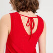 Débardeur broderie anglaise rouge femme
